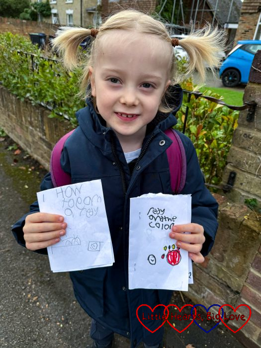 Thomas holding his 'How to earn a Redy' comic and a 'Redy and the Colorballs" comic