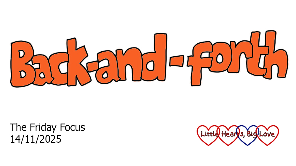 The words 'back-and-forth' in orange bubble writing