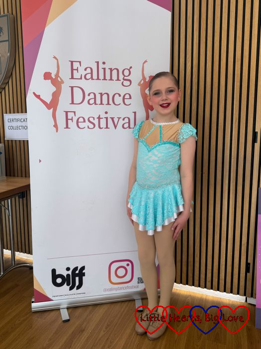 Sophie in her new tap costume