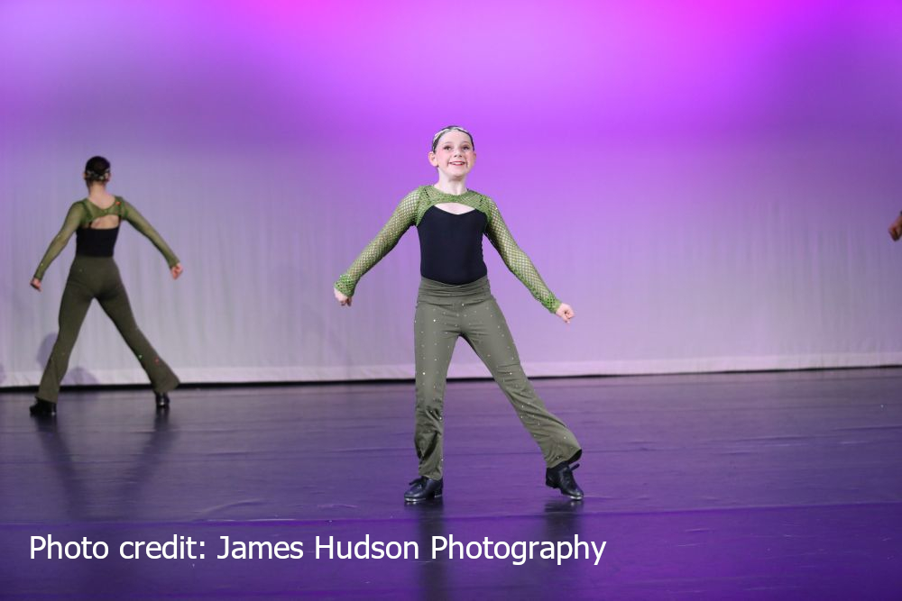 Sophie dancing with her senior tap group