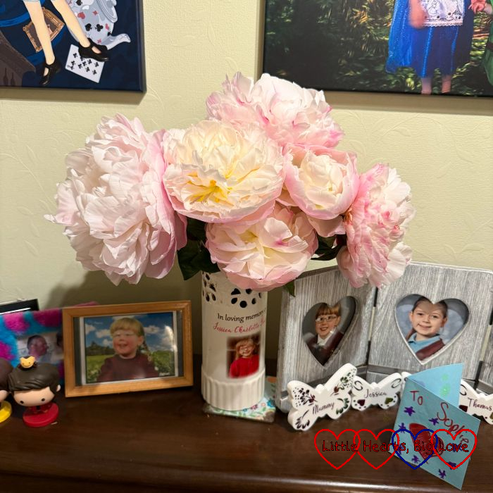 Pink peonies in Jessica's vase