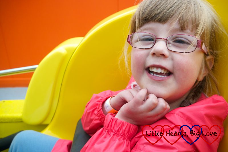 Jessica on the Octonauts ride at CBeebies Land