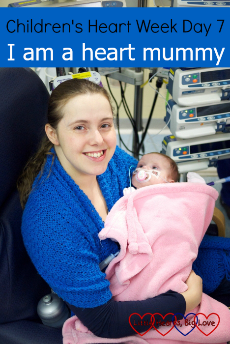 Me holding Jessica in intensive care - "Children's Heart Week Day 7 - I am a heart mummy"
