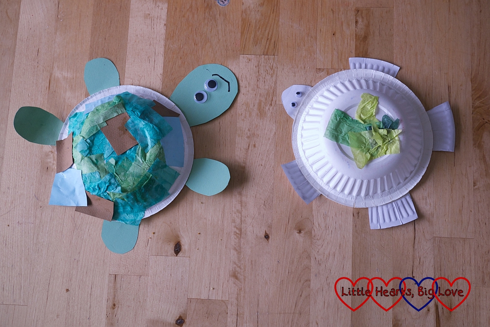 {Paper-bowl turtles: Sea-themed crafts for preschoolers - Little Hearts, Big Love