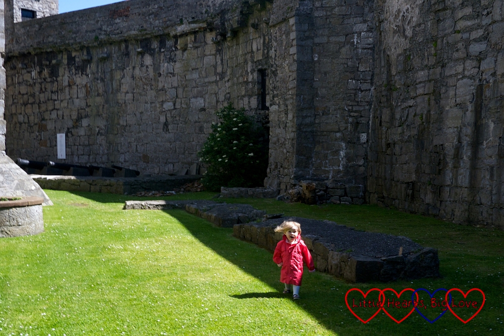 Running around the castle grounds - Castle Rushen - Little Hearts, Big Love