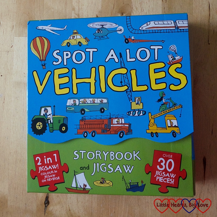 Review: Spot A Lot Vehicles Storybook and Jigsaw - Little Hearts, Big Love