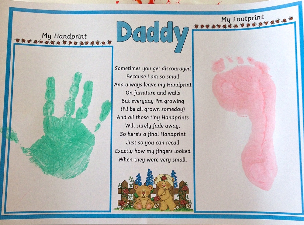 Treasured footprints and handprints - 5 types of baby, toddler and preschooler paintings - Little Hearts, Big Love