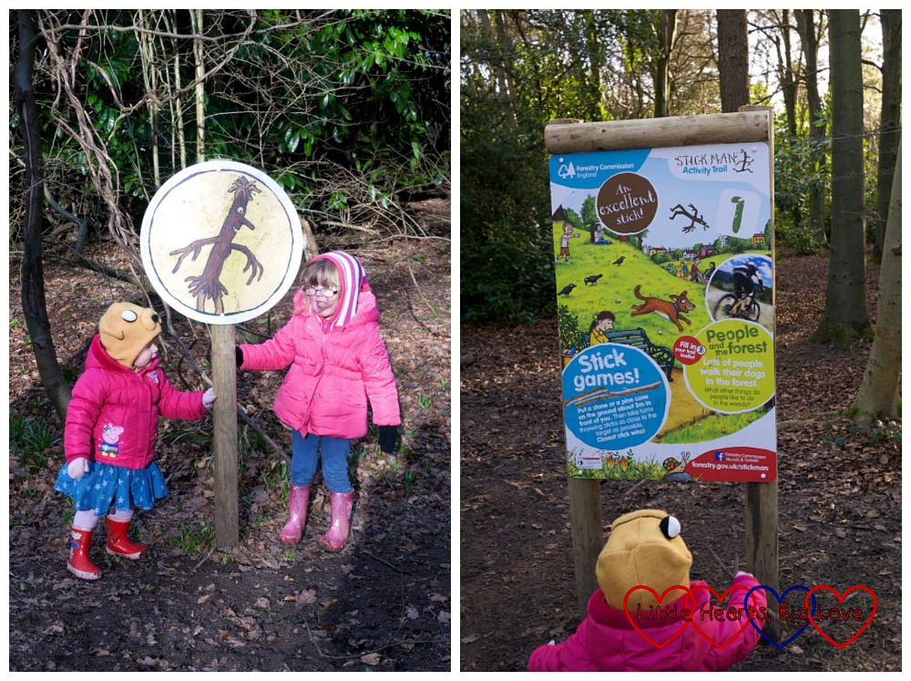 Finding the first signs - The Stick Man Trail at Wendover Woods - Little Hearts, Big Love