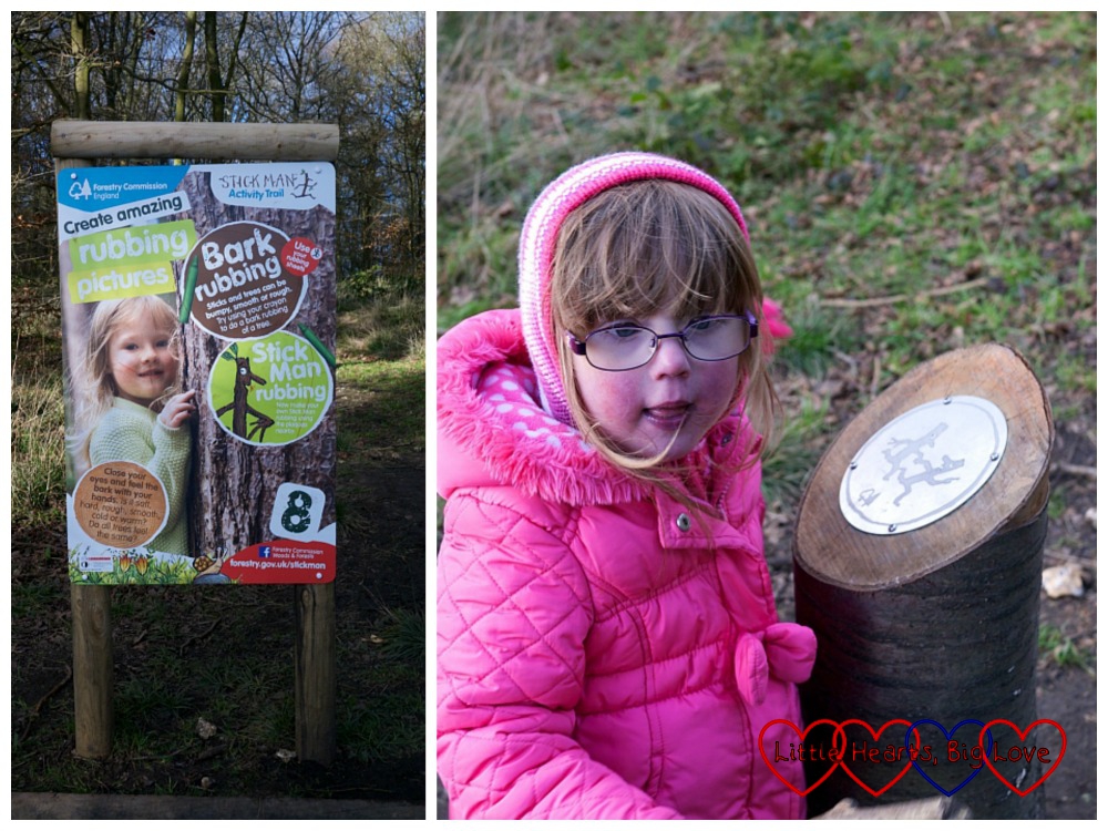 Bark rubbing - The Stick Man Trail at Wendover Woods - Little Hearts, Big Love