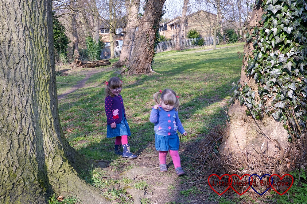 Chasing each other through the trees - A walk along the canal - Little Hearts, Big Love