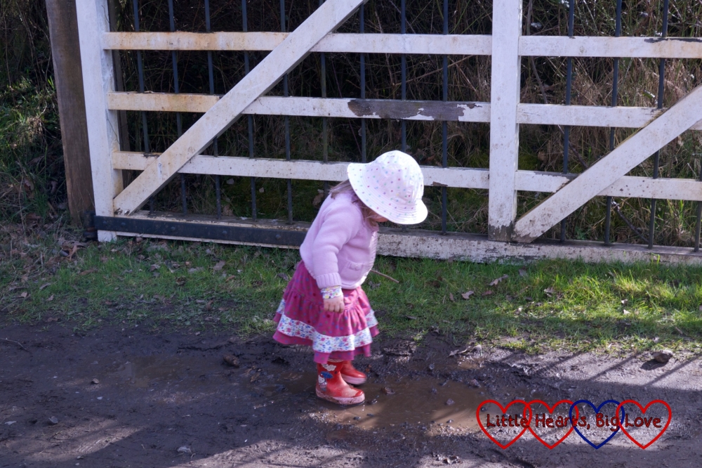 Finding muddy puddles - Easter fun at Chiltern Open Air Museum - Little Hearts, Big Love