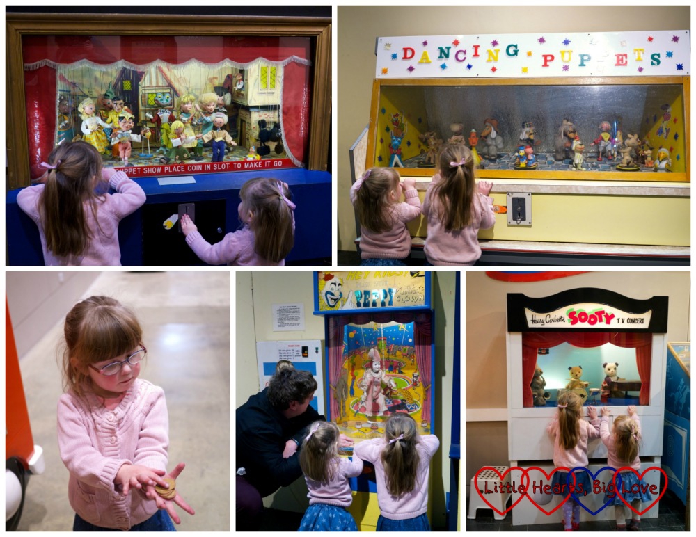 Having fun in the penny arcade - Stepping back in time at Milestones Museum - Little Hearts, Big Love