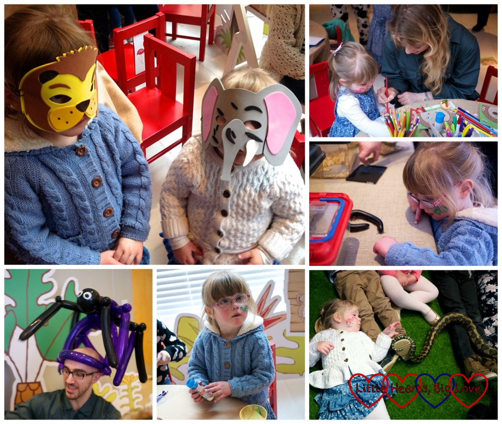 Making animal masks - Zookeeper Zoe – a clever eye check storybook from Boots Opticians - Little Hearts, Big Love