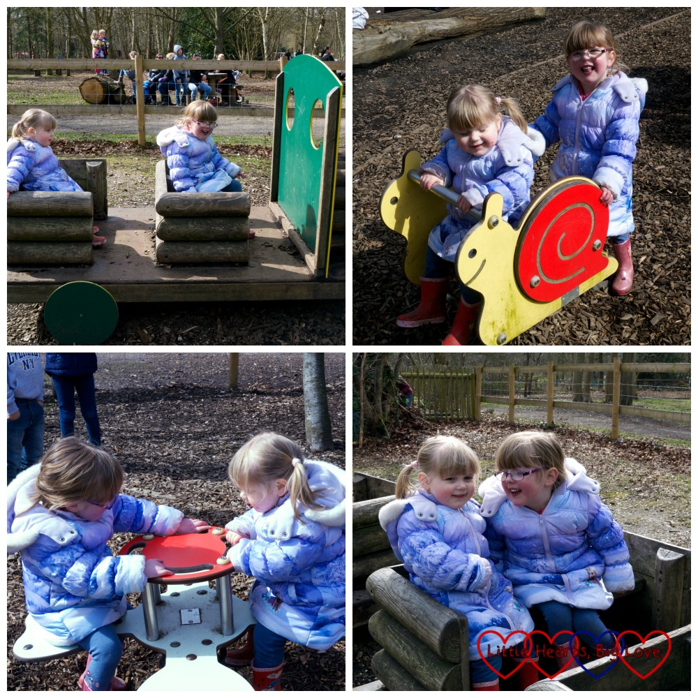 Fun in the children's play area - Easter trail at Black Park - Little Hearts, Big Love