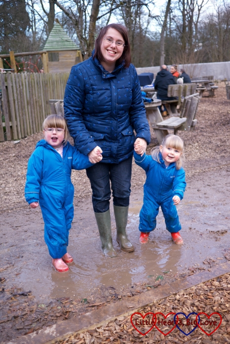 Jumping in muddy puddles at Cliveden - My Sunday Photo 03/04/16 - Little Hearts, Big Love