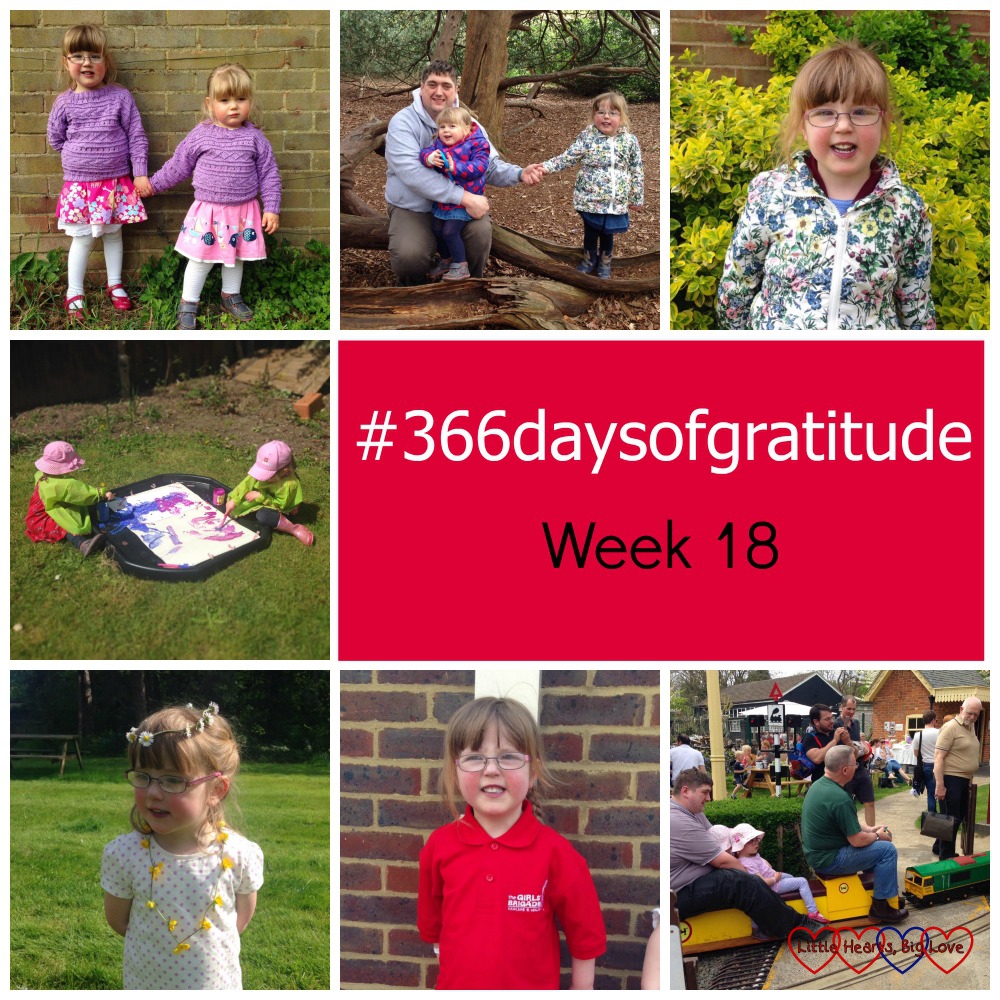 Handknitted jumpers, family time, ultrasound scans, painting in the garden, daisy chains, Girls Brigade and miniature train rides - all the things I've been grateful for this week as part of my #366daysofgratitude project