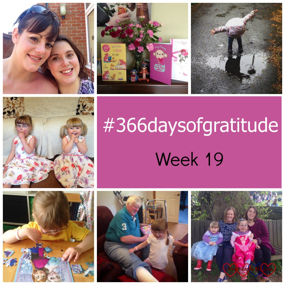 Birthdays, puddles, pretty dresses, jigsaws, recovery and days out - the things that I've been thankful for this week - #366daysofgratitude: week 19