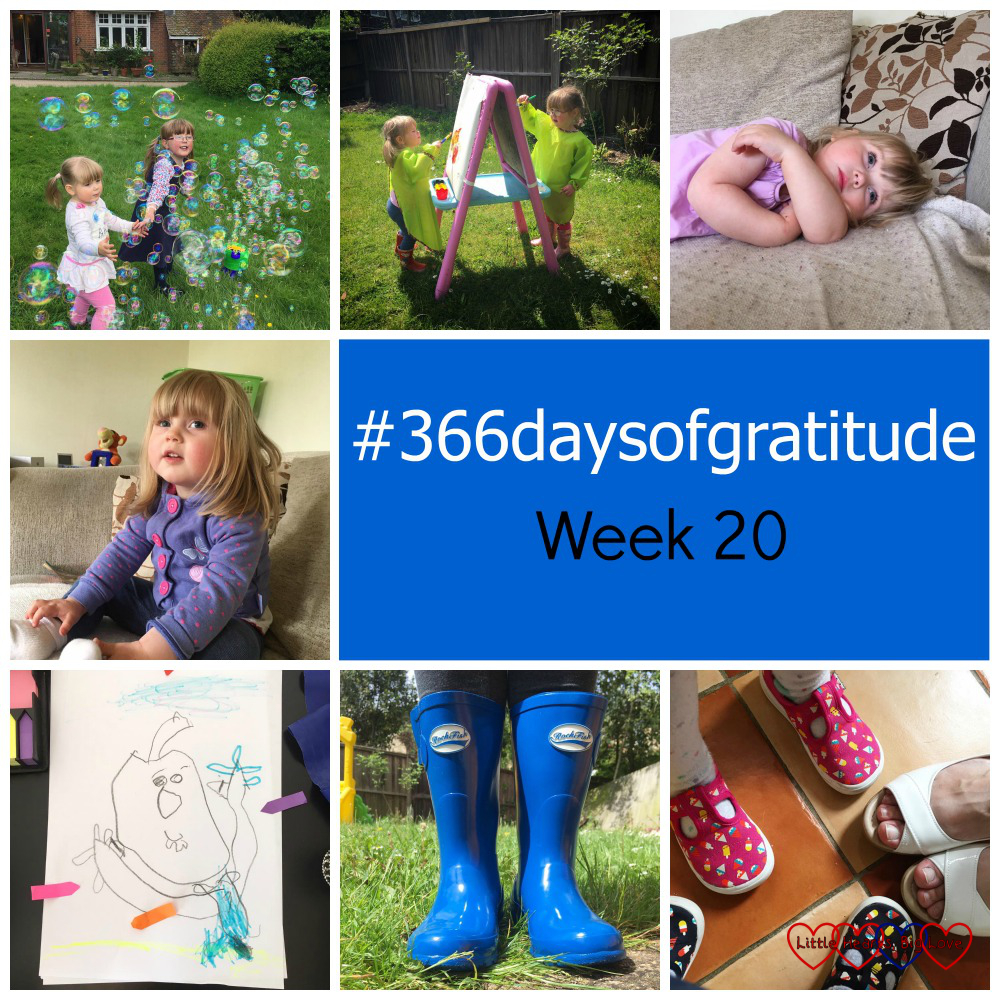 Bubbles, painting, being a SAHM, drawings and shoes - some of the things that I've been thankful for this week as part of my #366daysofgratitude project