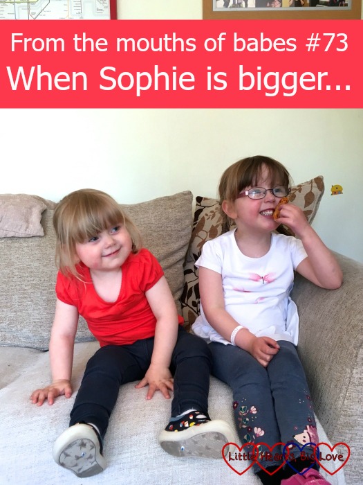 From the mouths of babes #73 - "When Sophie is bigger..." - a weekly linky sharing the things that children say