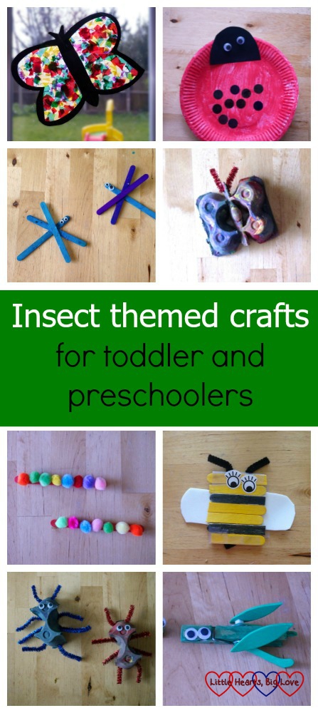 Dragonflies, butterflies, caterpillars, grasshoppers, bees and ladybirds - we've been busy with some insect-themed crafts