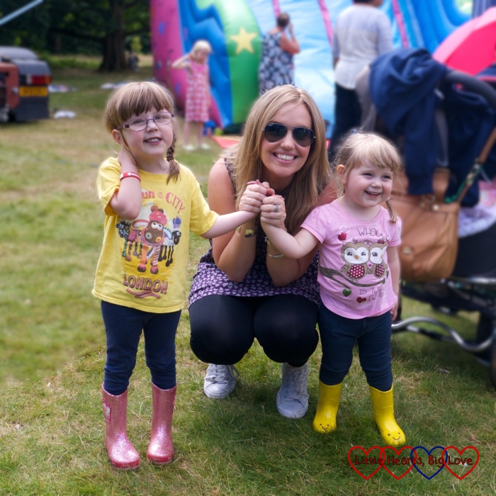 Jessica and Sophie with our Tiny Talk teacher Louisa at Fun in the Park