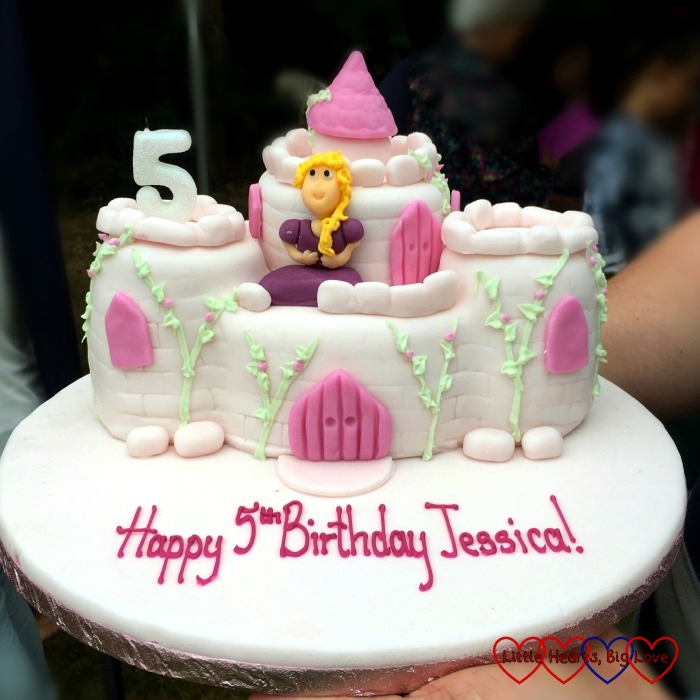 Jessica's princess castle birthday cake