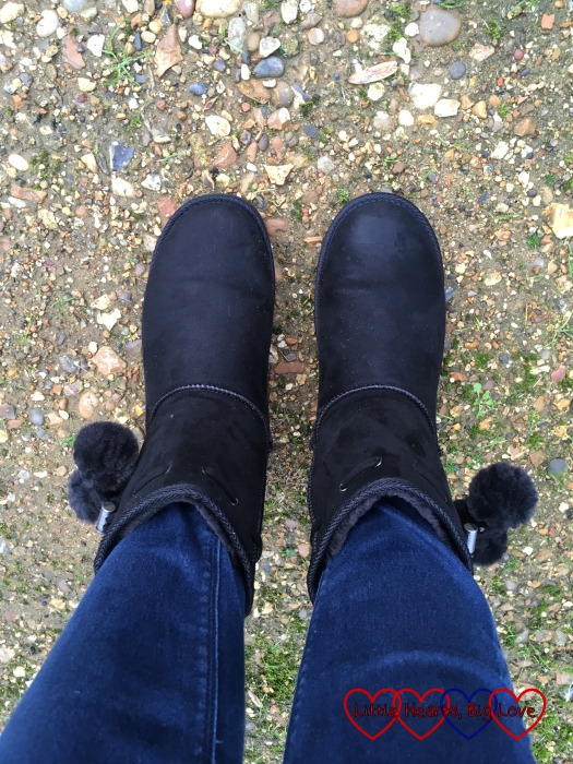 My new black winter boots