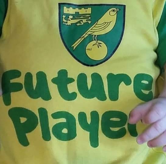 Future player on a NCFC football shirt