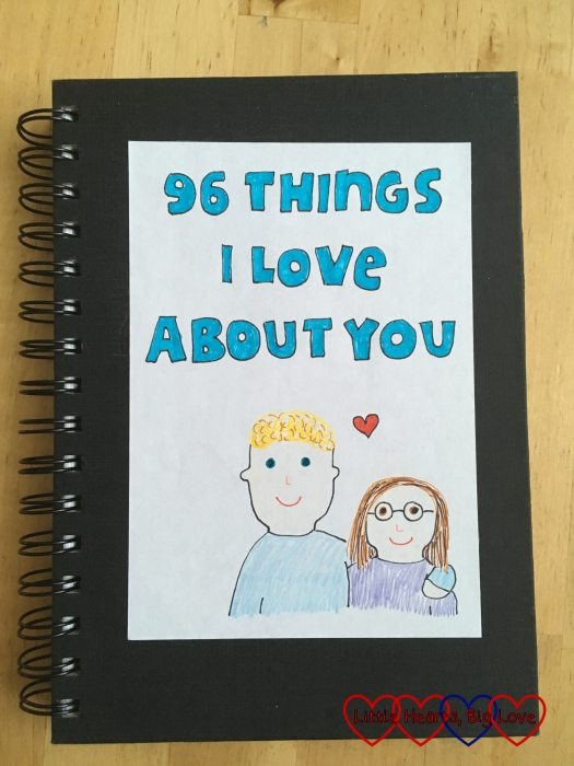 The cover of my "96 things I love about you" book