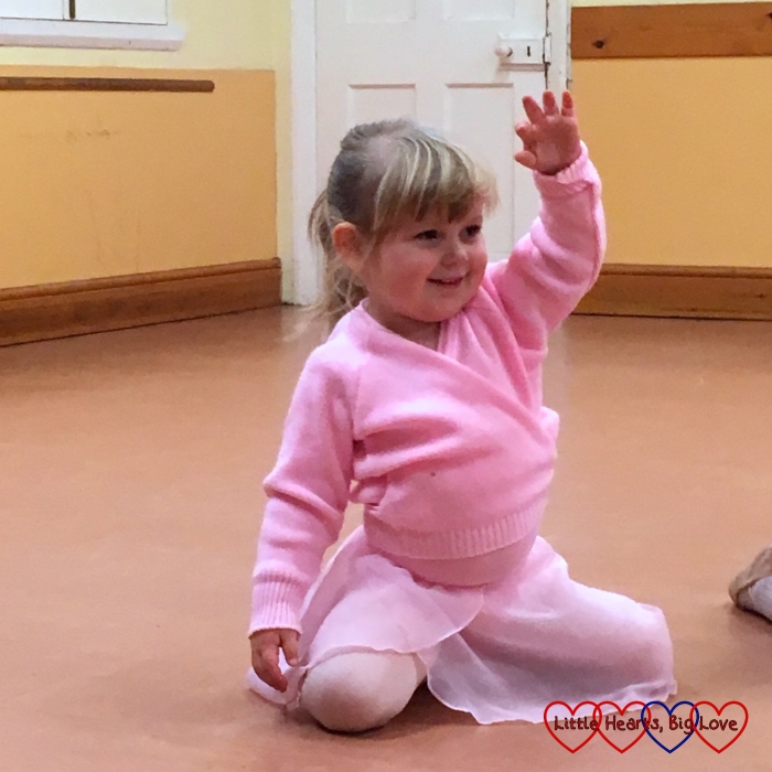 Sophie performing in one of the dances at her end-of-term ballet class