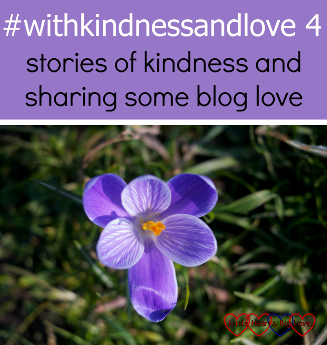 A purple crocus in the garden: #withkindnessandlove - stories of kindness and sharing some blog love