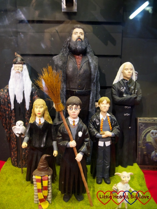 Dumbledore, Hagrid, Lucius Malfoy, Hermione, Harry Potter and Ron recreated in miniature at Babbcombe Model Village