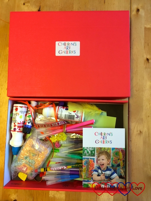 A box of crafts from Children's Art Galleries