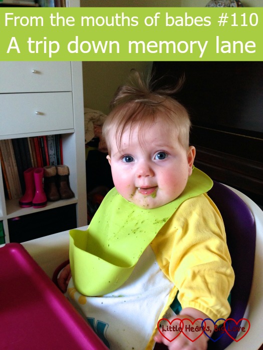 Baby Sophie sitting in her high chair - From the mouths of babes #110 - A trip down memory lane