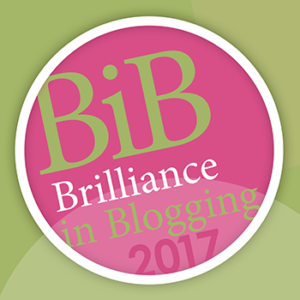 BiB Brilliance in Blogging badge 2017