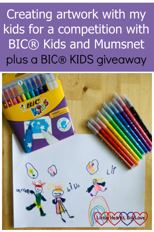 One of Jessica's drawings of her dollies with some BIC® KIDS felt tip pens. "Creating artwork with my kids for a competition with BIC® Kids and Mumsnet plus a BIC® KIDS giveaway"
