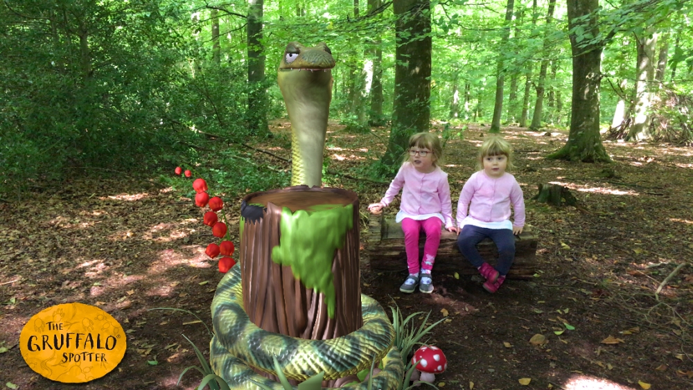 Jessica and Sophie with the animated Snake
