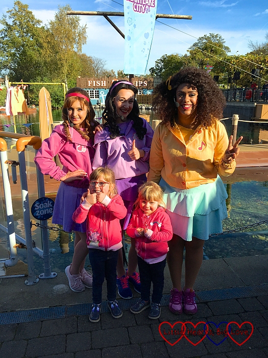 Jessica and Sophie with Lego Friends Olivia, Emma and Andrea