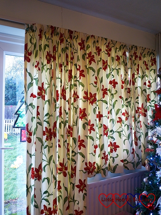 My lovely clean living room curtains