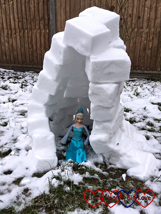 Elsa inside the igloo