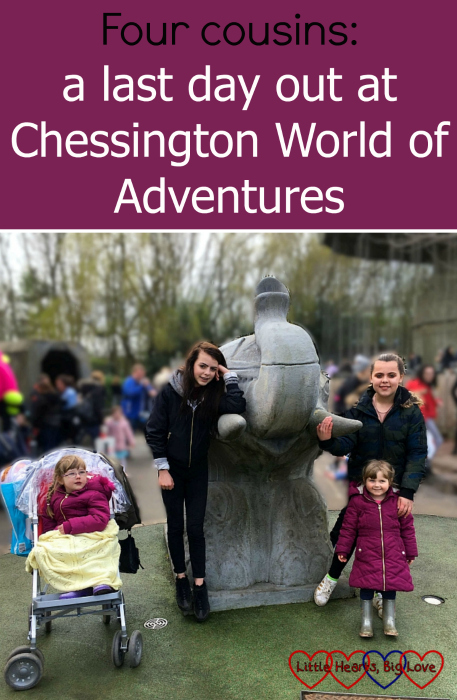 Jessica and Sophie with their cousins at Chessington World of Adventures - "Four cousins: a last day out at Chessington World of Adventures"