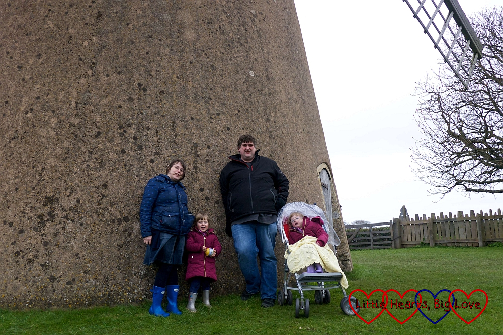 Me, Sophie, hubby and Jessica at Bembridge Windmill
