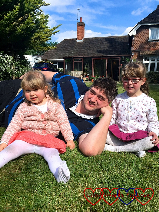 Hubby with Sophie and Jessica