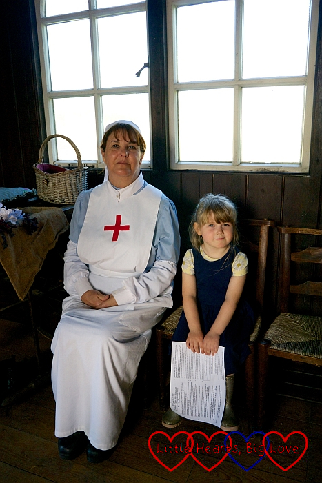 Sophie with the VAD nurse in the Henton Mission Room