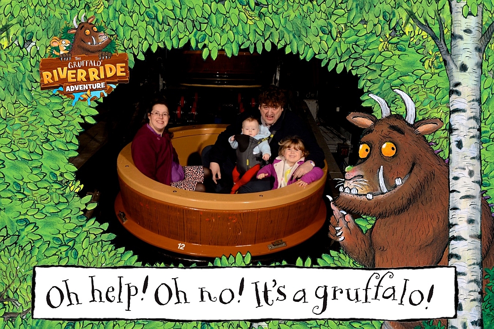 Me, hubby, Thomas and Sophie on the Gruffalo River Ride Adventure