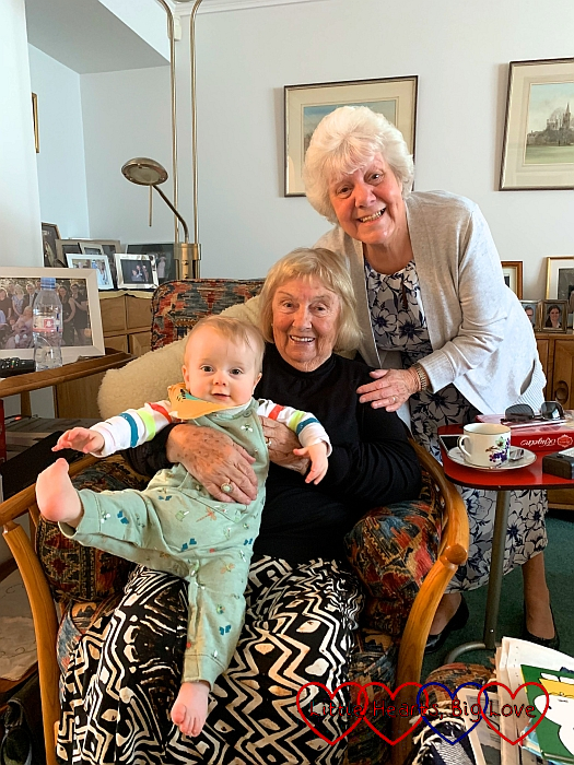 My mum with my Auntie Kathy and Thomas