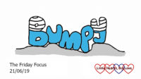 The word Bumpy in blue with bandages at the top of the B and the Y