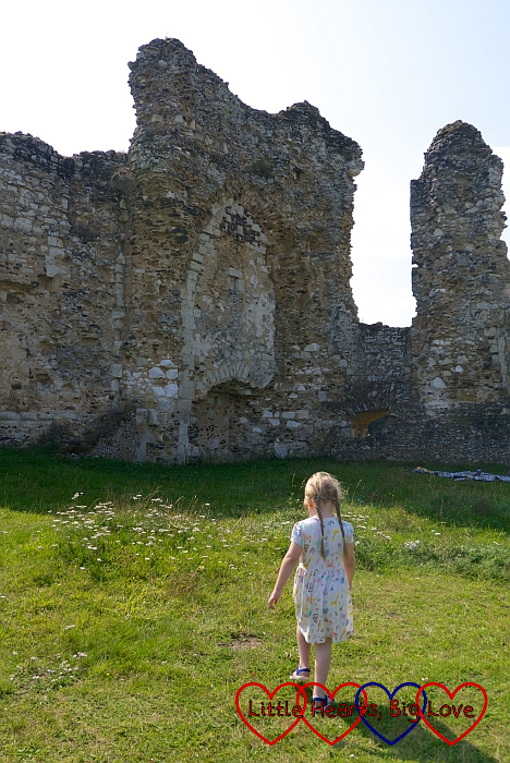 Sophie standing amongst the ruins of Waverley Abbey