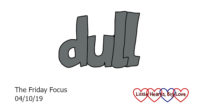 the word 'dull' in grey letters
