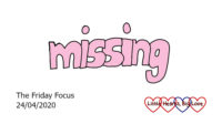 The word 'missing' in pink